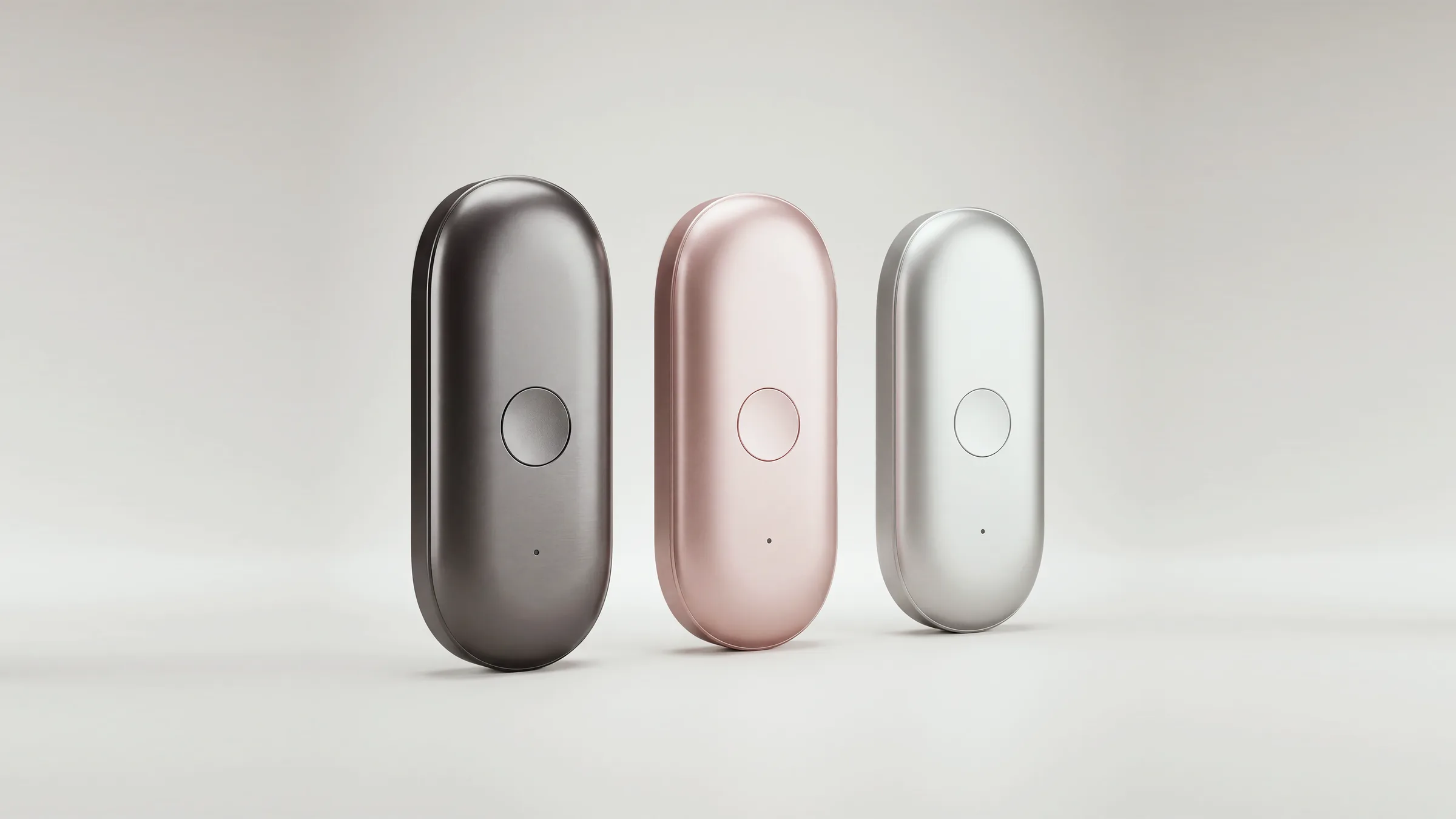 SILO AI in three finishes: graphite, rose gold and silver – 3D product rendering